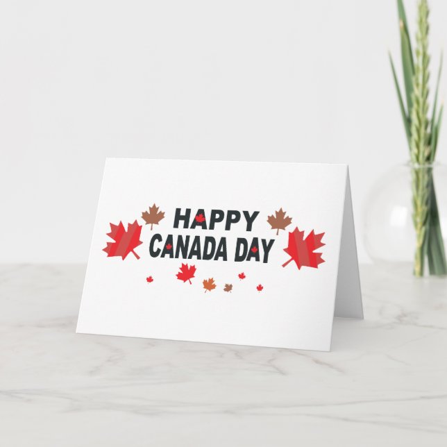 Tarjeta Feliz Día de Canadá (Anverso)