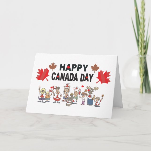 Tarjeta Feliz Día de Canadá (Anverso)