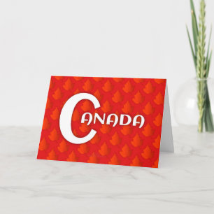 Tarjeta Feliz Día de Canadá, hojas de arce