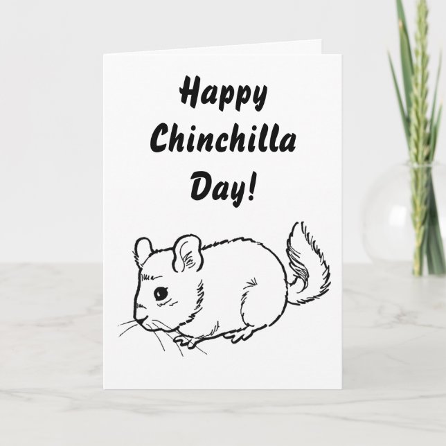 Tarjeta ¡Feliz Día de Chinchilla! (Anverso)