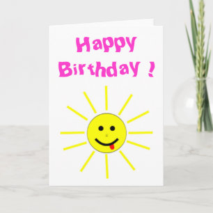 TARJETA "FELIZ DÍA DE CUMPLEAÑOS DE SOL