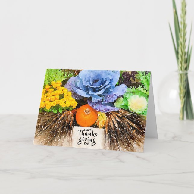 Tarjeta Feliz día de dar gracias (Anverso)