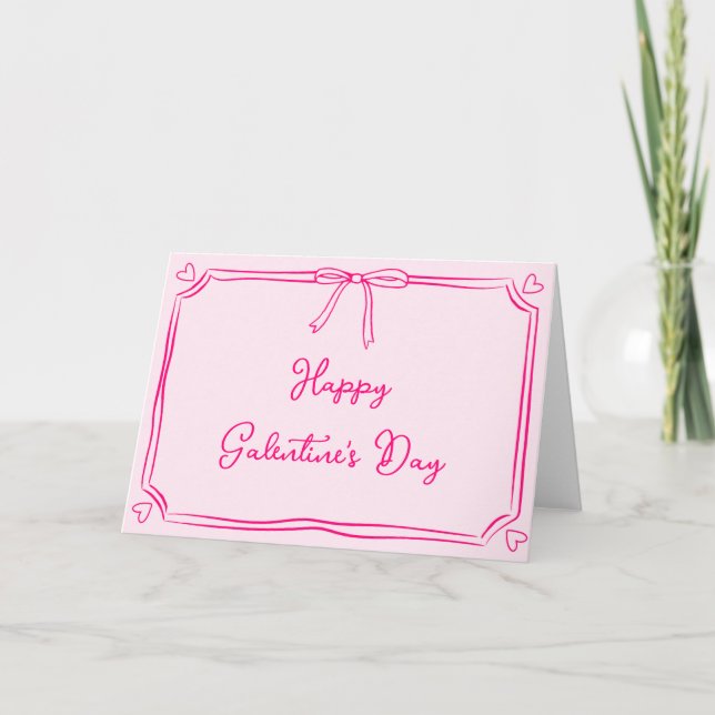 Tarjeta Feliz Día de Galentine, amigo amigo de Gal Pal (Anverso)