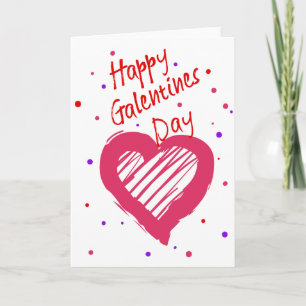 Tarjeta Feliz día de Galentines San Valentín Corazón