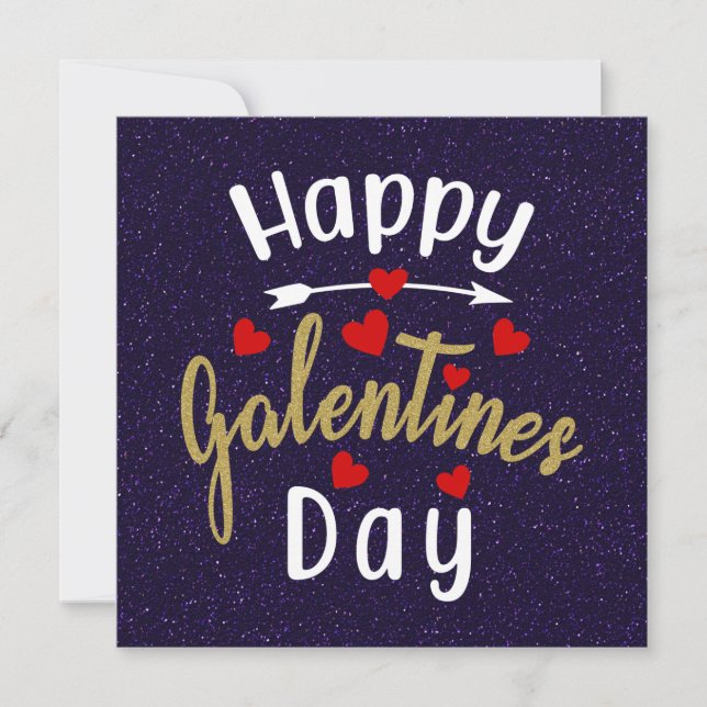 Tarjeta Feliz Día de Galentines San Valentín Flores Tarjet (Anverso)
