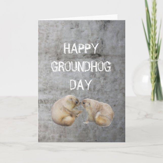 TARJETA FELIZ DÍA DE GROUNDHOG (Anverso)