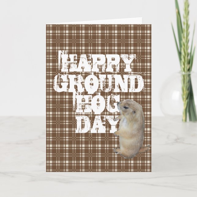 TARJETA FELIZ DÍA DE GROUNDHOG (Anverso)