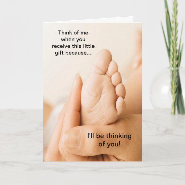 Tarjeta Feliz Día de la Adopción, estaré pensando en tu ta (Anverso)