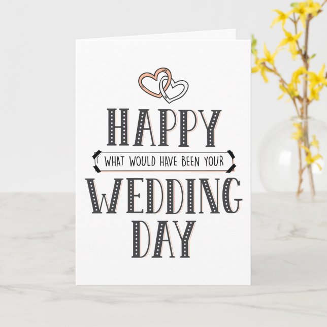 Tarjeta Feliz Día de la Boda (flor amarilla)