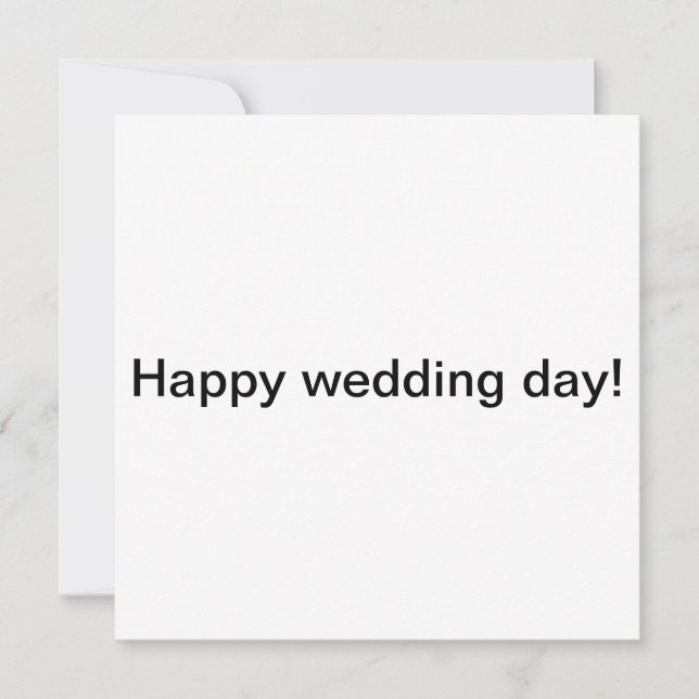 Tarjeta ¡Feliz día de la boda! (Anverso)