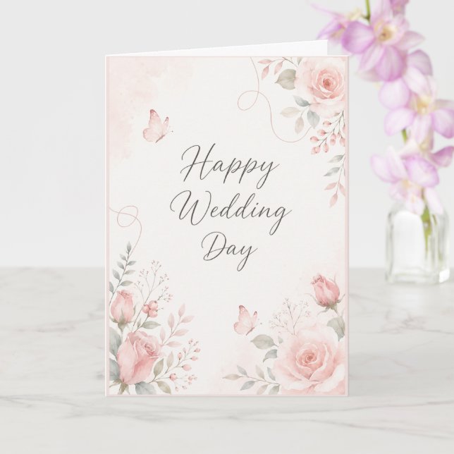Tarjeta ¡Feliz Día de la Boda! (Orquídea)