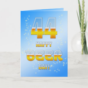 Tarjeta Feliz Día de la Cerveza 44 cumpleaños