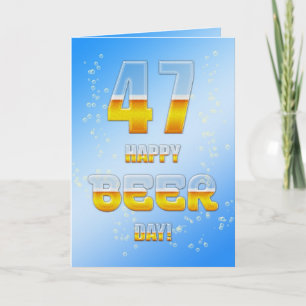 Tarjeta Feliz Día de la Cerveza 47 cumpleaños