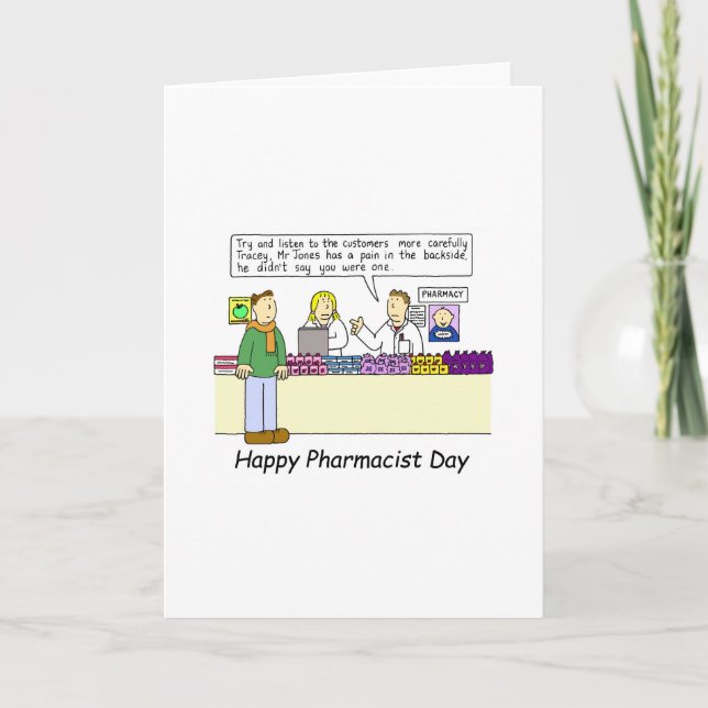 Tarjeta Feliz Día de la Farmacia - Septiembre (Anverso)