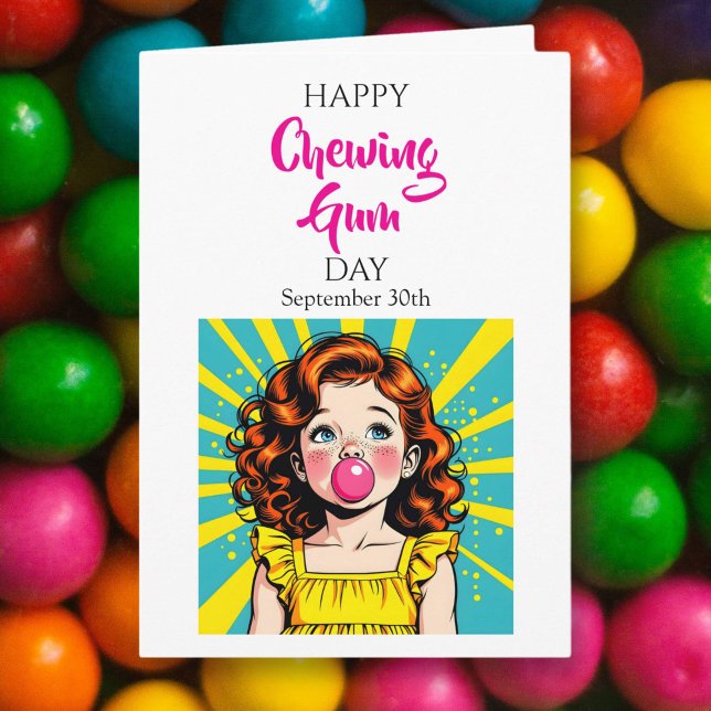 Tarjeta ¡Feliz Día de la Goma de mascar! 30 de septiembre (Subido por el creador)