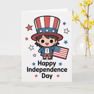 Tarjeta Feliz Día de la Independencia Chibi