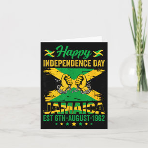 Tarjeta Feliz Día de la Independencia Jamaica 1962 Hombres