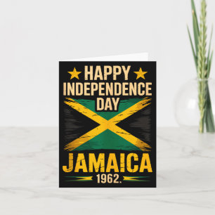 Tarjeta Feliz día de la independencia Jamaica celebración 