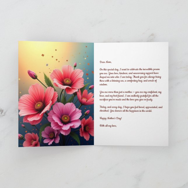 Tarjeta Feliz día de la madre  (Interior)