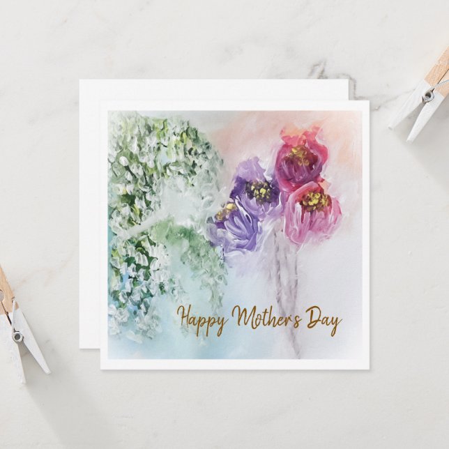 Tarjeta Feliz Día de la Madre (Anverso/Reverso In Situ)