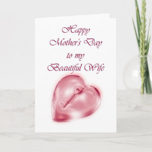 Tarjeta Feliz día de la madre a la esposa del marido
