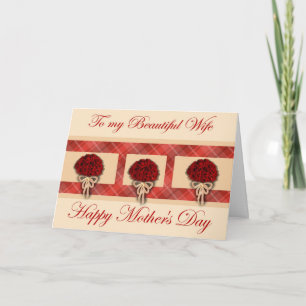 Tarjeta Feliz día de la madre a la esposa del marido