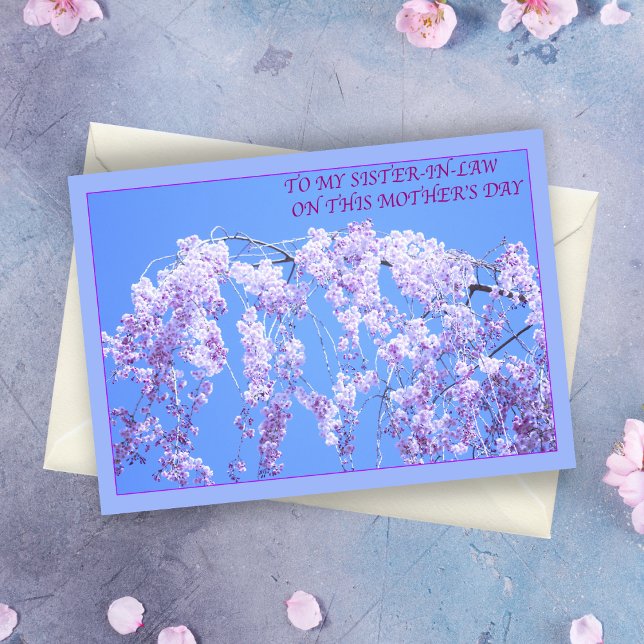 Tarjeta Feliz Día de la Madre a la Hermana Cerezo Florecie (Subido por el creador)