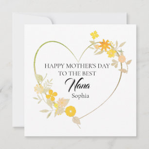 Tarjeta Feliz Día de la Madre a la Mejor Nana