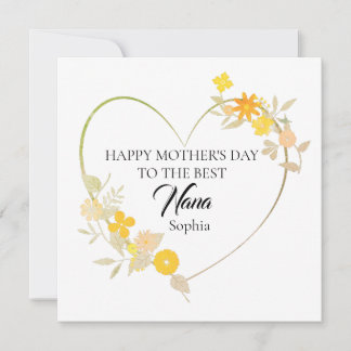 Tarjeta Feliz Día de la Madre a la Mejor Nana