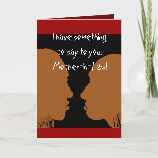 Tarjeta Feliz Día de la Madre a la suegra. (Anverso)