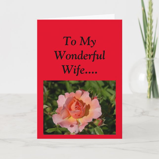Tarjeta ¡Feliz Día de la Madre a mi esposa! (Anverso)