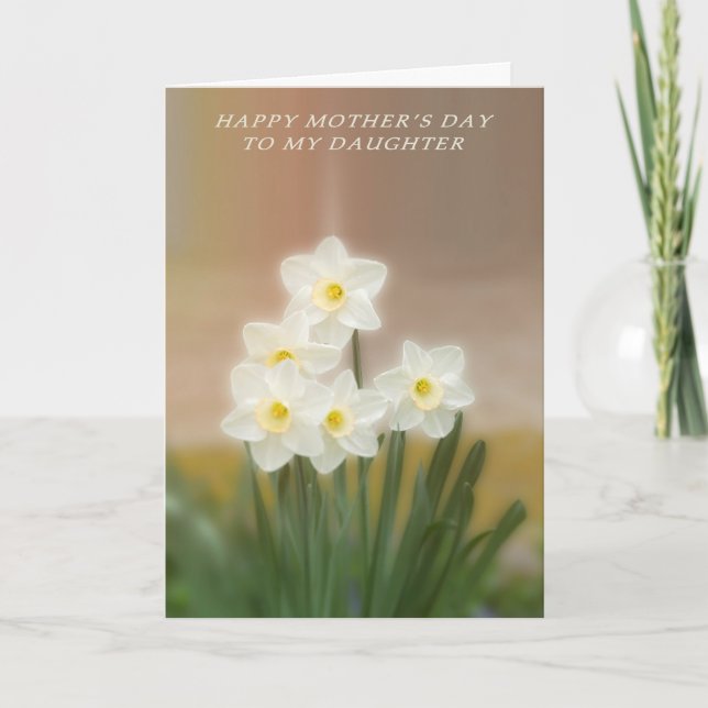 Tarjeta Feliz Día de la Madre a mi hija (Anverso)