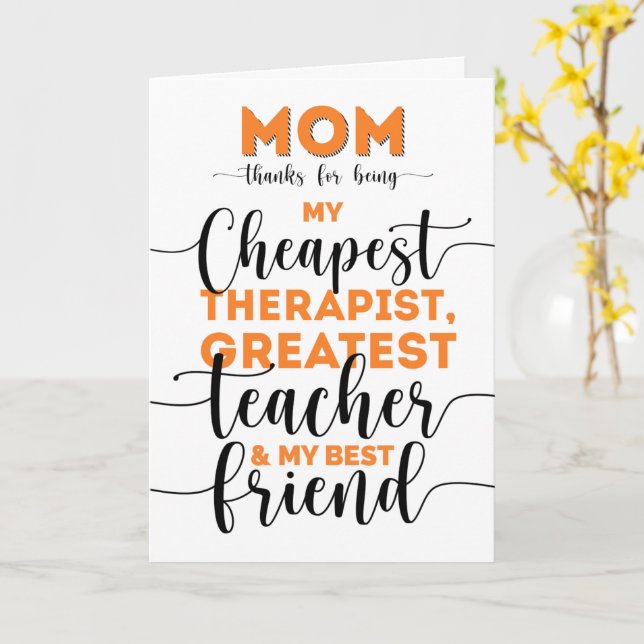 Tarjeta Feliz Día de la Madre a mi mejor amigo (flor amarilla)