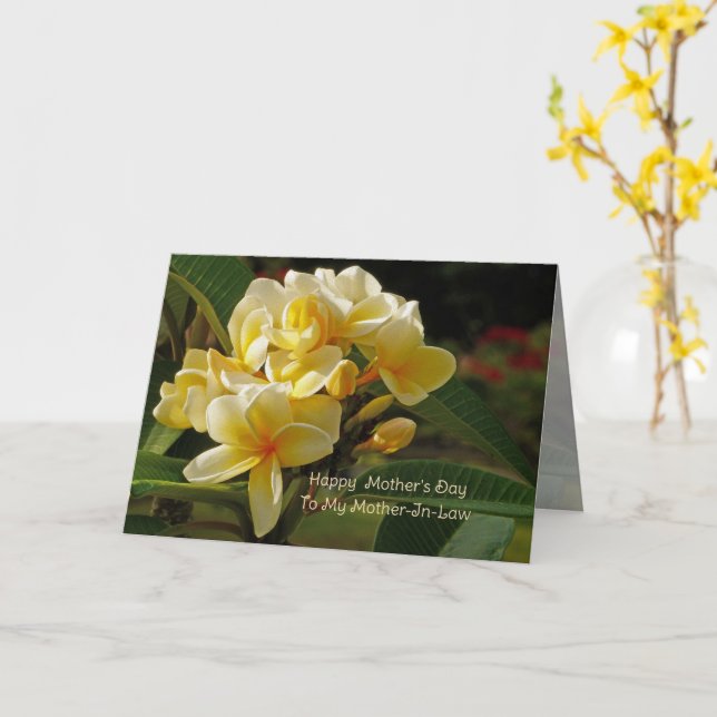 Tarjeta Feliz Día de la Madre a mi Suegra (flor amarilla)