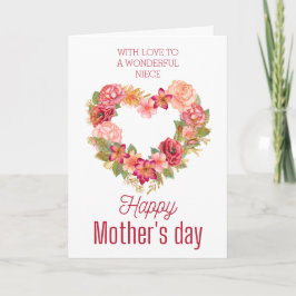 Tarjeta Feliz Día De La Madre A Mis Flores De Corazón De N