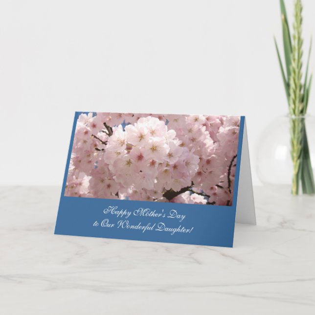 Tarjeta ¡Feliz Día de la Madre a nuestra maravillosa hija! (Anverso)