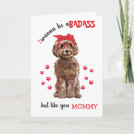 Tarjeta Feliz Día de la Madre a tu perro Cockapoo