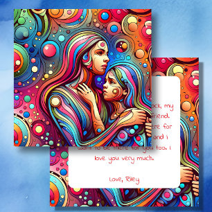 Tarjeta Feliz Día de la Madre Abstracto Colorido
