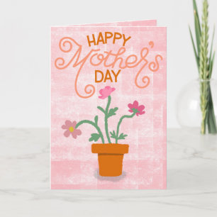 Tarjeta Feliz Día de la Madre – Abstracto Floral Brillante