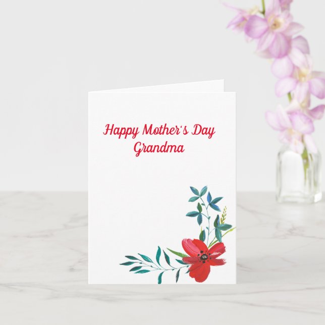 Tarjeta Feliz Día de la Madre Abuela (Orquídea)