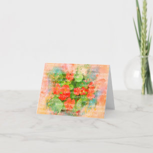 Tarjeta Feliz Día de la Madre Abuela Acuarela Floral