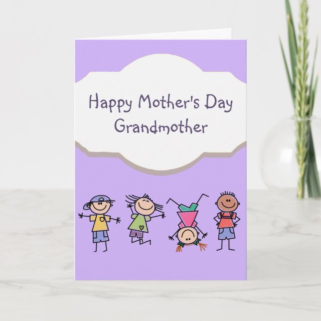 Tarjeta Feliz Día de la Madre Abuela Personalizado diverti (Anverso)