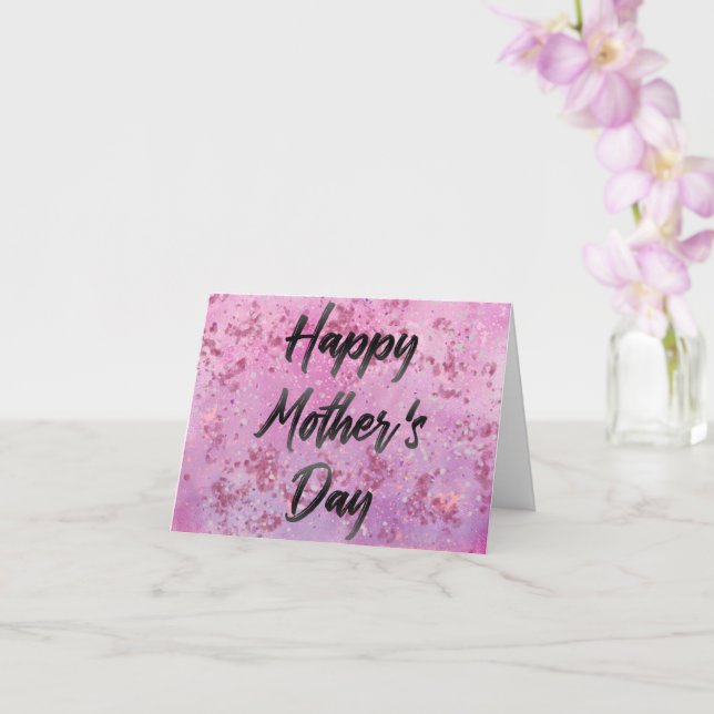 Tarjeta Feliz Día de la Madre acuarela (Orquídea)