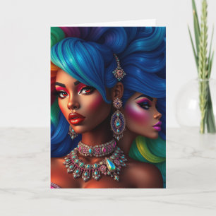 Tarjeta Feliz Día de la Madre Afrocentríca Sista Negra Mag