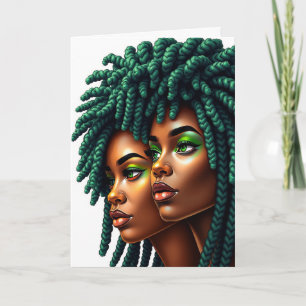 Tarjeta Feliz Día de la Madre Afrocentrífica Sista Blackni