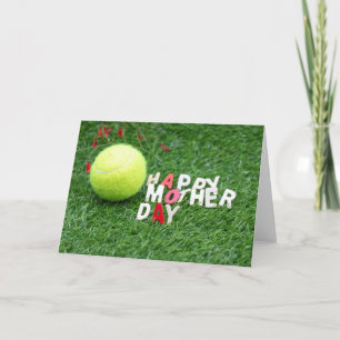 Tarjeta Feliz día de la madre al jugador de tenis