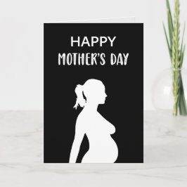 Tarjeta Feliz Día de la Madre Bebé en Camino Mamá Embaraza