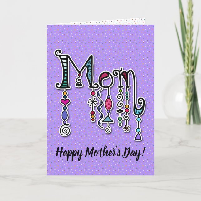 Tarjeta ¡Feliz Día de la Madre! | Boho Beads (Anverso)
