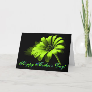 Tarjeta Feliz Día de la Madre Brillante Daisy Amarillo Ver