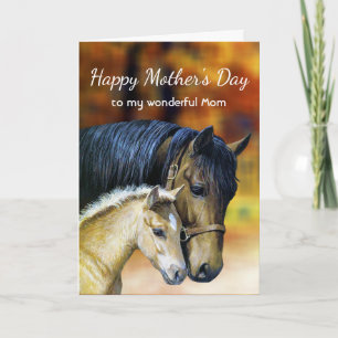 Tarjeta Feliz Día de la Madre Caballo Ecuestre